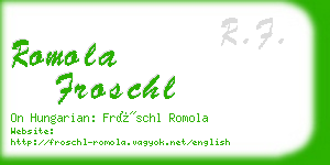 romola froschl business card